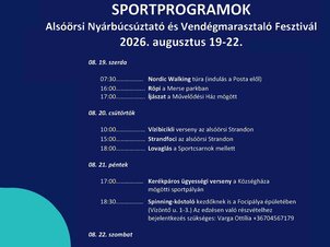 Nyárbúcsúztató sportprogramok Alsóörs