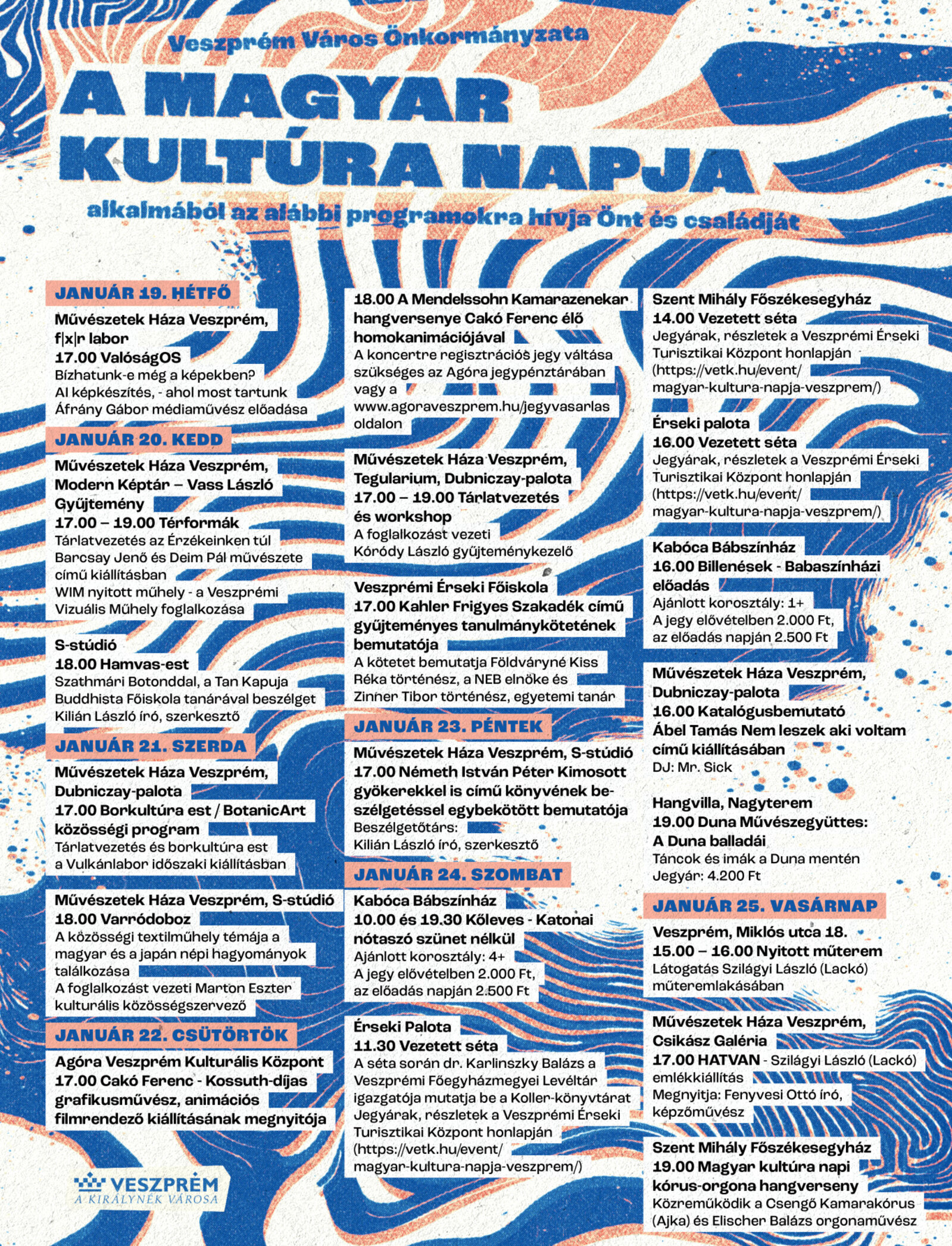 A Magyar Kultúra Napja 2026-os veszprémi programterve